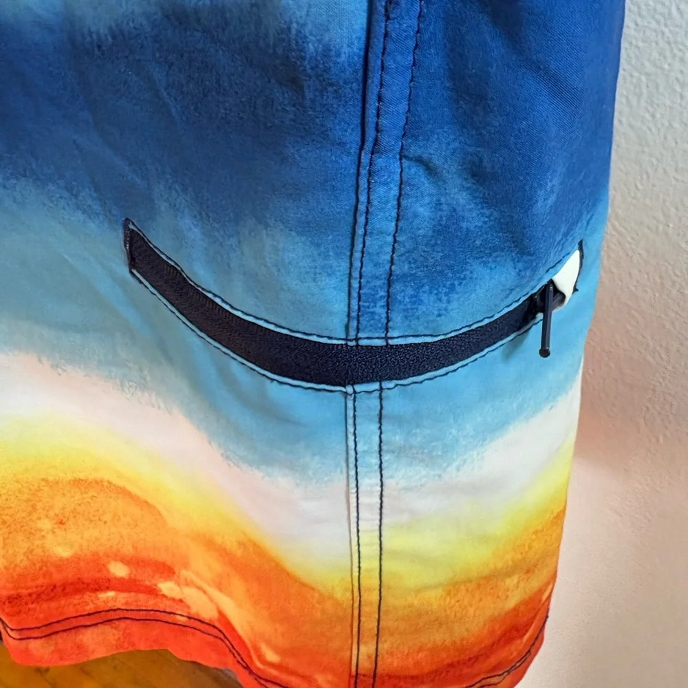 Speedo Colorful Tie Dye Swim Trunks Board Shorts M